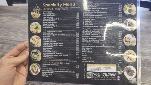Menu photo 8 District 7 Pho Las Vegas, NV