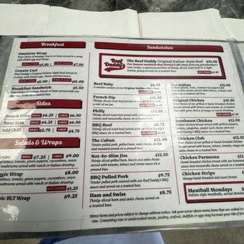 Beef Daddy’s - Menu - Italian Near Me - Macomb, Michigan