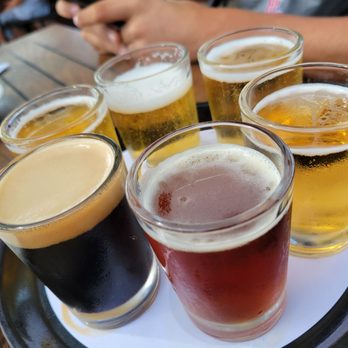 Belmont Brewing - Couldn't decide so got the flight.  All were delightful! - Breweries Near Me - Long Beach, California