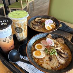 Tai Chi Bubble Tea - Spicy Tonkotsu Ramen, Thai Iced Milk Tea, brown sugar Milk Tea