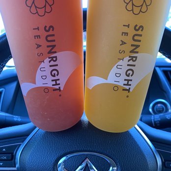 Sunright Tea Studio - Sunnyvale - Right is mango green tea - Bubble Tea Near Me - Sunnyvale, California Sunright Tea Studio - Sunnyvale - Right is mango green tea - Bubble Tea Near Me - Sunnyvale, California