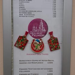 Uralskie Pelmeni - Speisekarte