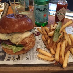 McSorley's Ale House - Awesome, seared chicken sandwich w/ bacon and cheese