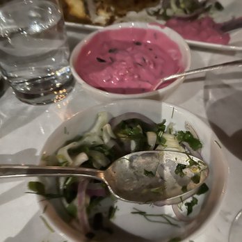 Meesha - Beet root raita - Indian Near Me - Seattle, Washington Meesha - Beet root raita - Indian Near Me - Seattle, Washington
