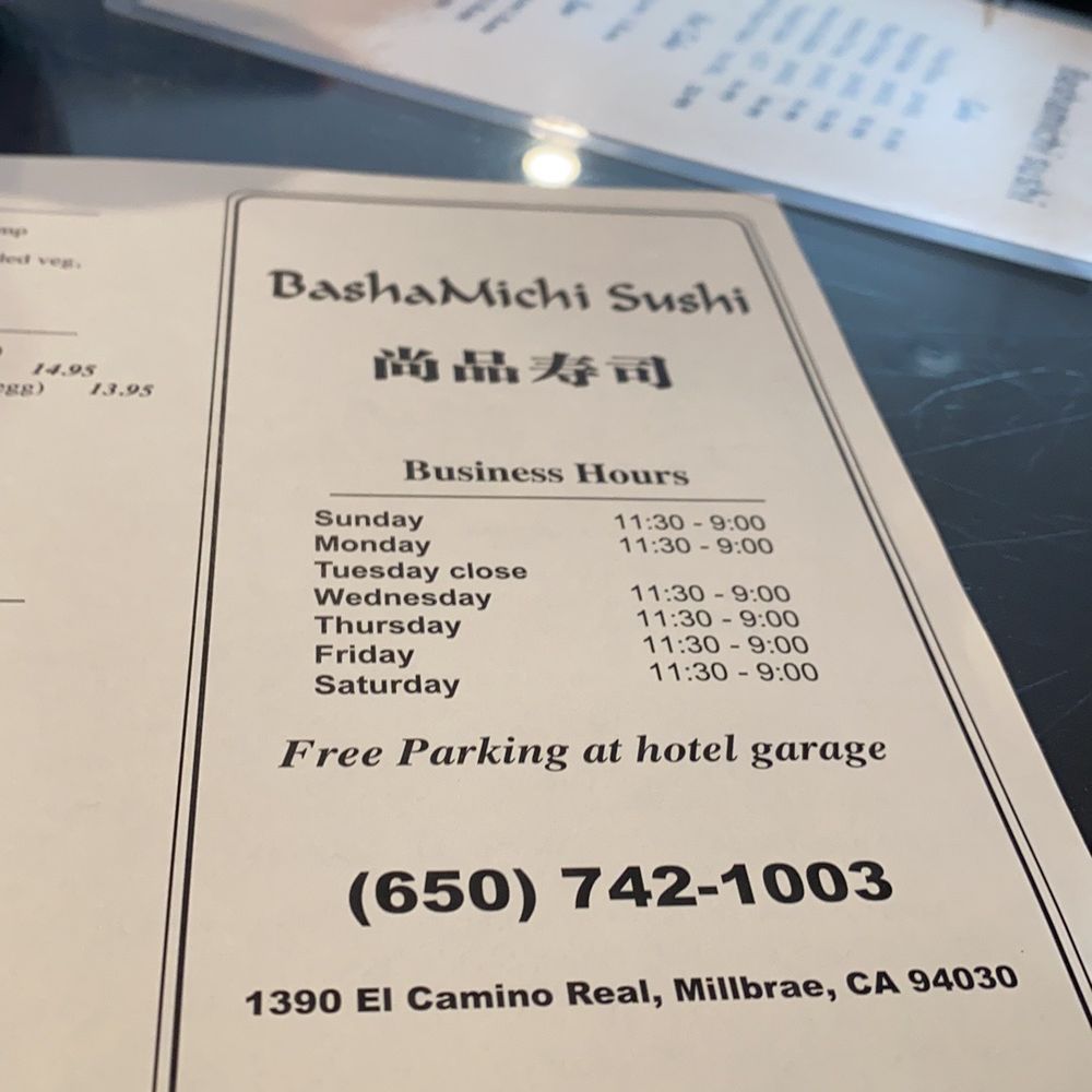 Bashamichi Sushi and Bar - Location - Japanese Near Me - Millbrae, California