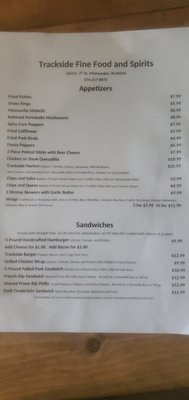 Menu photo 2 Trackside Fine Food and Spirits Mishawaka, IN