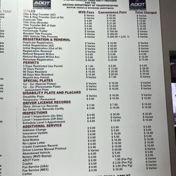 Mesa Motor Vehicle Service - List of services