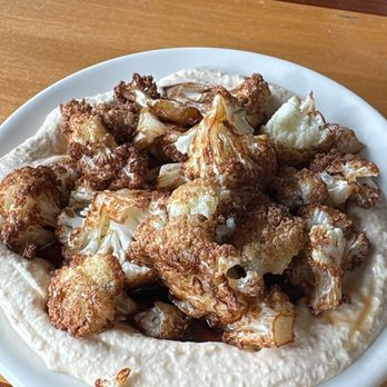 Lebanon's Cafe - Cauliflower Hummus with Fried Cauliflower & Pomegranate Sauce - Middle Eastern Near Me - New Orleans, Louisiana Lebanon's Cafe - Cauliflower Hummus with Fried Cauliflower & Pomegranate Sauce - Middle Eastern Near Me - New Orleans, Louisiana