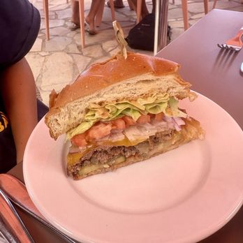 Mai Tai Bar - Half of burger - Cocktail Bars Near Me - Honolulu, Hawaii