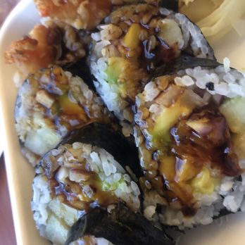 Fuji Sushi & Grill - Shrimp tempura sushi with sauce! - Sushi Bars Near Me - McKees Rocks, Pennsylvania
