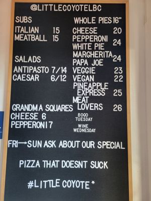 Menu photo 4 Little Coyote Long Beach, CA