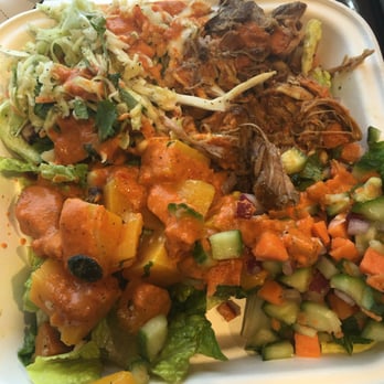 Heritage Eats - Braised pork with pickled veg, roasted squash and cabbage over romaine. - Salad Near Me - Napa, California