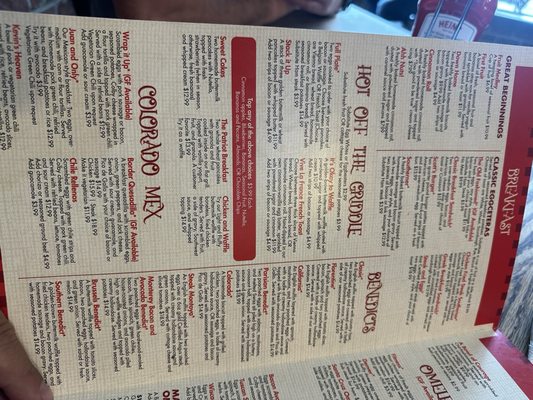 Menu photo 4 B&B Cafe Castle Rock, CO