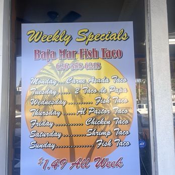 Baja Mar Fish Taco - Menu 1/31/26 - Mexican Near Me - Monrovia, California
