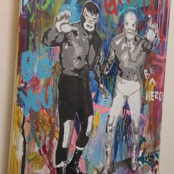 Moya Art Gallery and Studio - Great painting of Mexican Luchadores