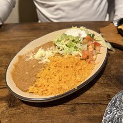 Beans and rice. Their beans are amazing