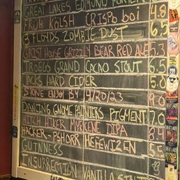 a menu on a chalkboard
