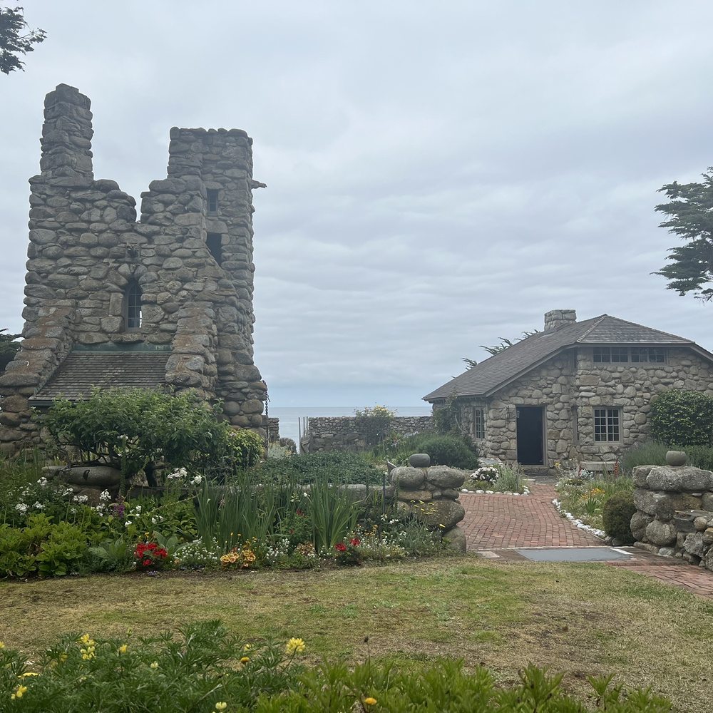 Tor-House Foundation - Tor House is too the right . You do not tour the upstairs only the main level . - Museums Near Me - Carmel, California