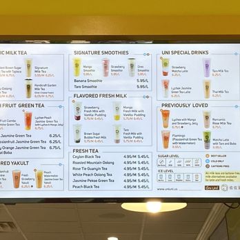 Uni Uni - Naperville - Menu - Bubble Tea Near Me - Naperville, Illinois