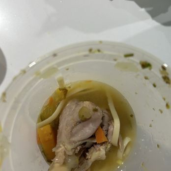 Amar Peruvian Kitchen - chicken soup. one piece of chicken that had to all be broken up - Peruvian Near Me - Forest Hills, New York