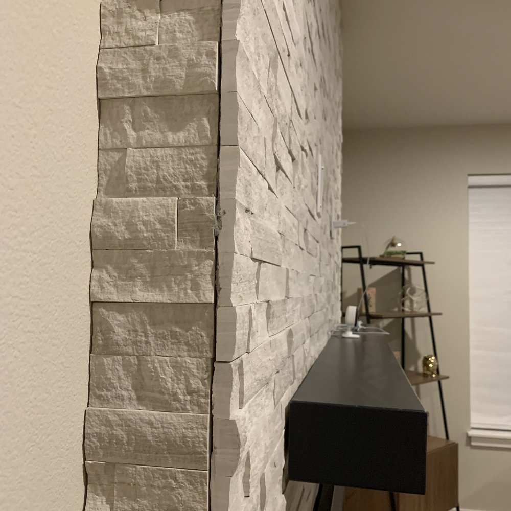 The Flatscreenguru - Uneven surface--stone veneer - Home Theatre Installation Near Me The Flatscreenguru - Uneven surface--stone veneer - Home Theatre Installation Near Me