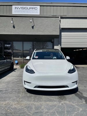 Photo of Invisiguard Clear Bra - San Jose, CA, US. Model y after the front ppf