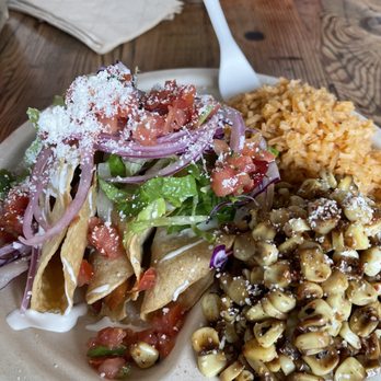 WILDBIRD - Tacos dorados w/ rice and corn - Chicken Shop Near Me - Los Angeles, California