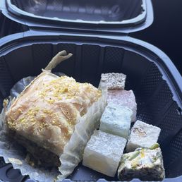 Turkish delight and Double pistachio baklava