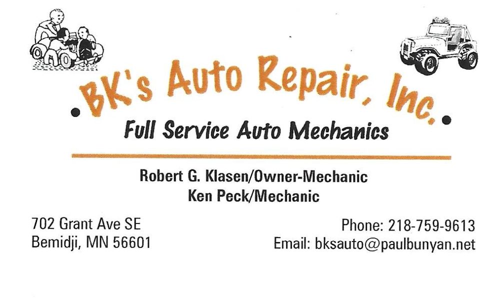 BK’S AUTO REPAIR Updated October 2024 702 Grant Ave SE, Bemidji