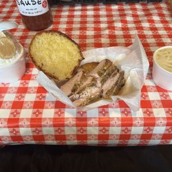 Rudy's "Country Store" and Bar-B-Q - Cream corn Banana pudding Turkey sandwich