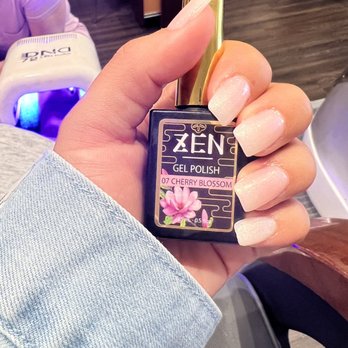 Elegant Nails & Spa - Gel manicure with a chrome finish Gel polish is "Zen" cherry blossom (07). Manicure artist - Jenny. - Nail Salons Near Me - Oakland, California Elegant Nails & Spa - Gel manicure with a chrome finish Gel polish is "Zen" cherry blossom (07). Manicure artist - Jenny. - Nail Salons Near Me - Oakland, California