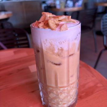 Sunbeam Bagel - banana latte with oat milk - Coffee & Tea Near Me - Bryan, Texas