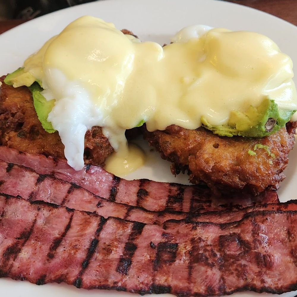 Clark's Restaurant - Clark's Poached Egga with [Turkey] bacon - Diners Near Me - Brooklyn, New York