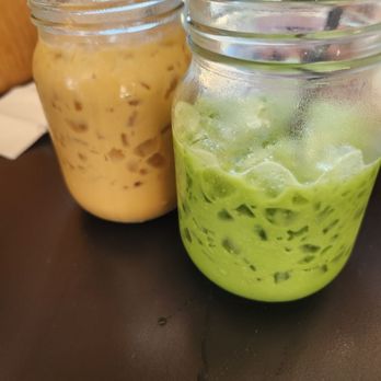 The Combine Kitchen - Oatmilk latte and matcha oatmilk latte - Coffee & Tea Near Me - Rancho Cucamonga, California The Combine Kitchen - Oatmilk latte and matcha oatmilk latte - Coffee & Tea Near Me - Rancho Cucamonga, California