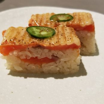 TORA - Aburi salmon oshi - Japanese Near Me - Toronto, Ontario TORA - Aburi salmon oshi - Japanese Near Me - Toronto, Ontario