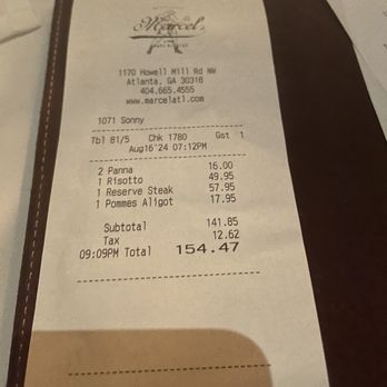 Marcel - Bill - Steakhouses Near Me - Atlanta, Georgia Marcel - Bill - Steakhouses Near Me - Atlanta, Georgia