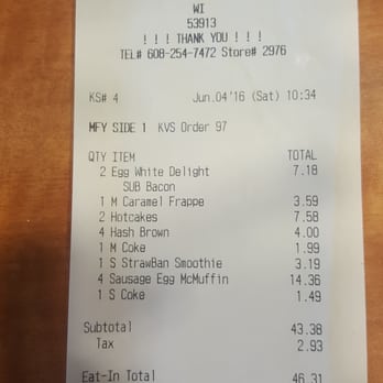 McDonald's - Price gouging at this location. - Fast Food Near Me - Wisconsin Dells, Wisconsin