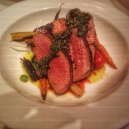 Lamb with heirloom carrots, beetroots, broad beans and summer savory