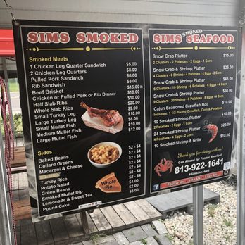 Sims Smoked Barbecue & Seafood - Menu - Barbeque Near Me - Seffner, Florida Sims Smoked Barbecue & Seafood - Menu - Barbeque Near Me - Seffner, Florida