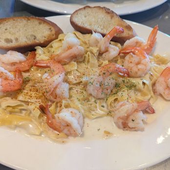 Simply Fish Seafood - Shrimp pasta Tuesday lunch special! Fettuccini Alfredo pasta! - Fish & Chips Near Me - Costa Mesa, California