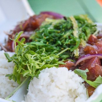 Like Poke - Hawaiian & Ginger Poke plate w Salad! - Food Trucks Near Me - Kahului, Hawaii