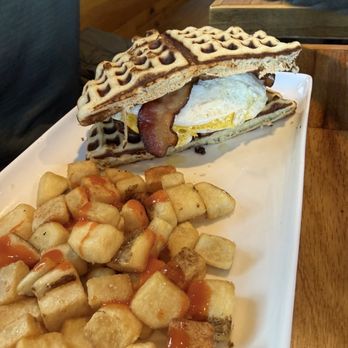 Bird & Cow - Chicken and waffle sandwich - New American Near Me - Breckenridge, Colorado Bird & Cow - Chicken and waffle sandwich - New American Near Me - Breckenridge, Colorado