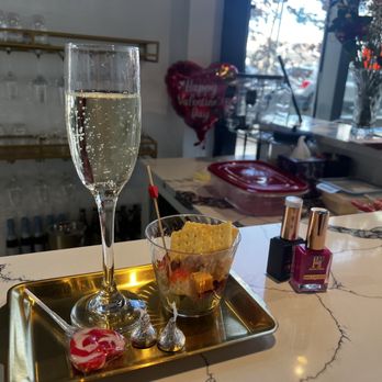 Aurora Nail Spa - Arlington - Complimentary snacks and sparkling wine - Nail Salons Near Me - Arlington, Virginia