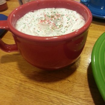 J Christopher's - Peppermint hot cocoa with candy cane sprinkles :) - Creperies Near Me - Atlanta, Georgia