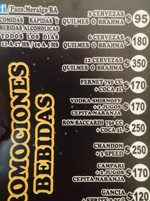 Menu photo 2 Paco Meralgo Buenos Aires, C Menu photo 2 Paco Meralgo Buenos Aires, C