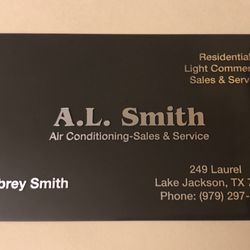 Smith A L Air Conditioning & Heating - Aubrey Smith's business card