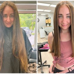 Salon42 - Before and after- keratin and cut!