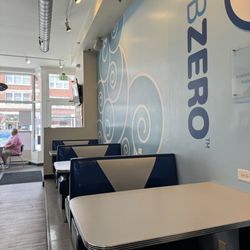Inside ice cream shop