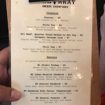 Bombs Away Beer Company - Nice Menu! - Breweries Near Me - Albuquerque, New Mexico
