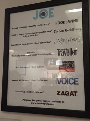 Menu photo 3 Joe Coffee Company: Grand Central Terminal Graybar New York, NY